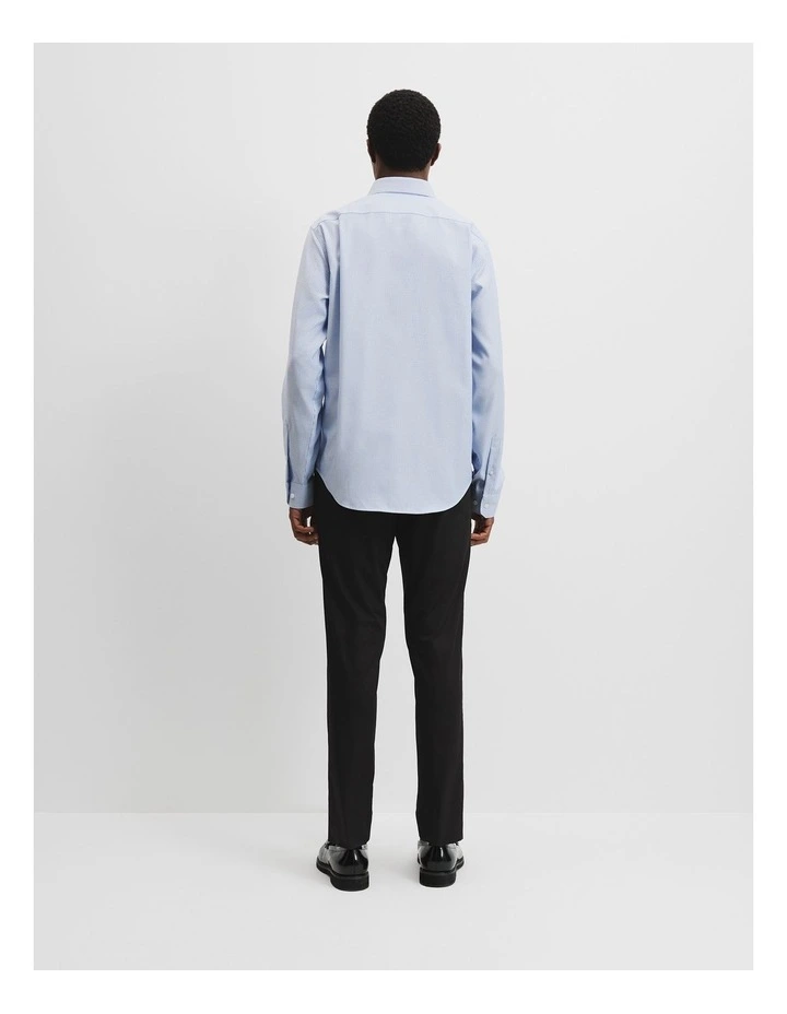 Regular Fit Jacquard Travel Shirt in Light Blue image 4