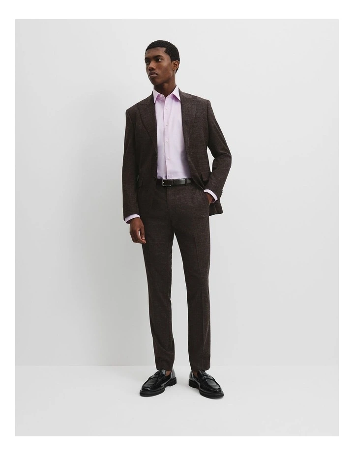 Regular Fit Jacquard Travel Shirt in Pale Pink image 2
