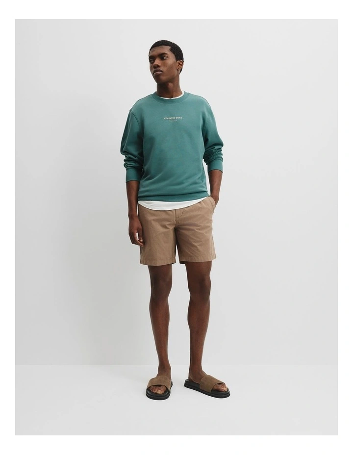 Australian Cotton Modern Logo Sweat in Blue Gum image 3