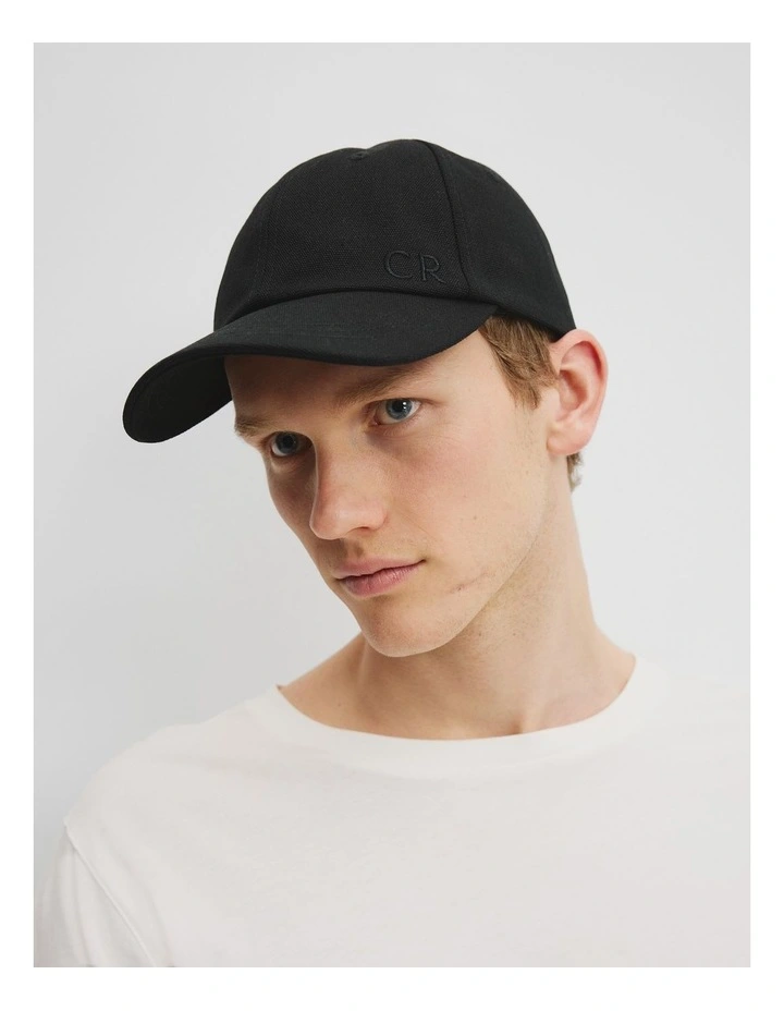Australian Cotton CR Classic Logo Cap in Black image 2