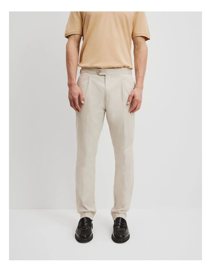 Cotton Twill Pant in Tan image 2