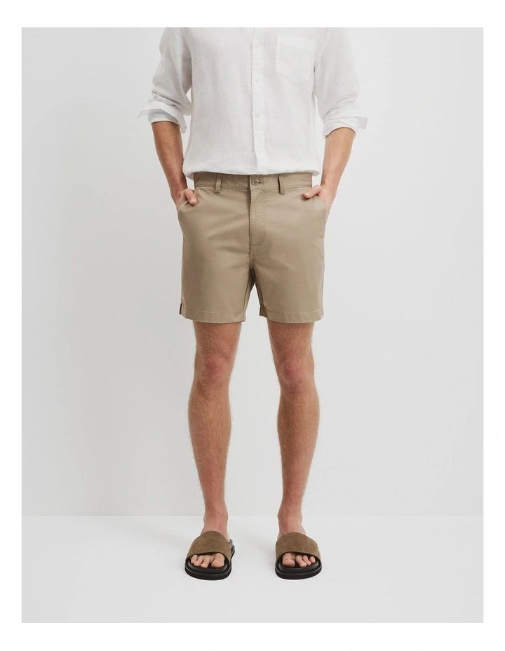 Verified Australian Cotton 6'' Chino Short in Birch image 2