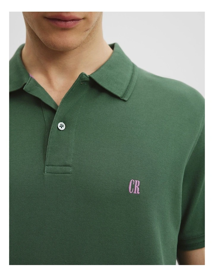 Australian Cotton Pique Polo in Emerald image 2