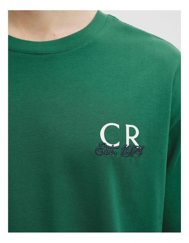 Australian Cotton Modern Logo T-Shirt in Jungle image 2