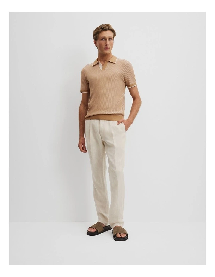 Cotton Silk Tipped Trophy Polo in Butterscotch image 1