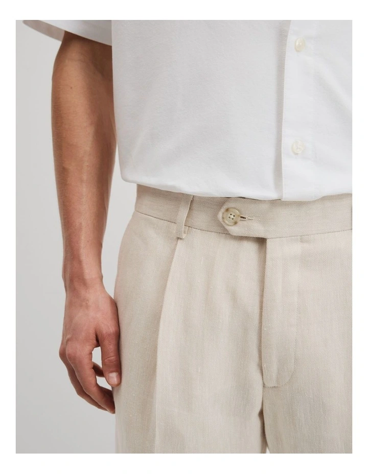 Linen Pant in Stone image 3