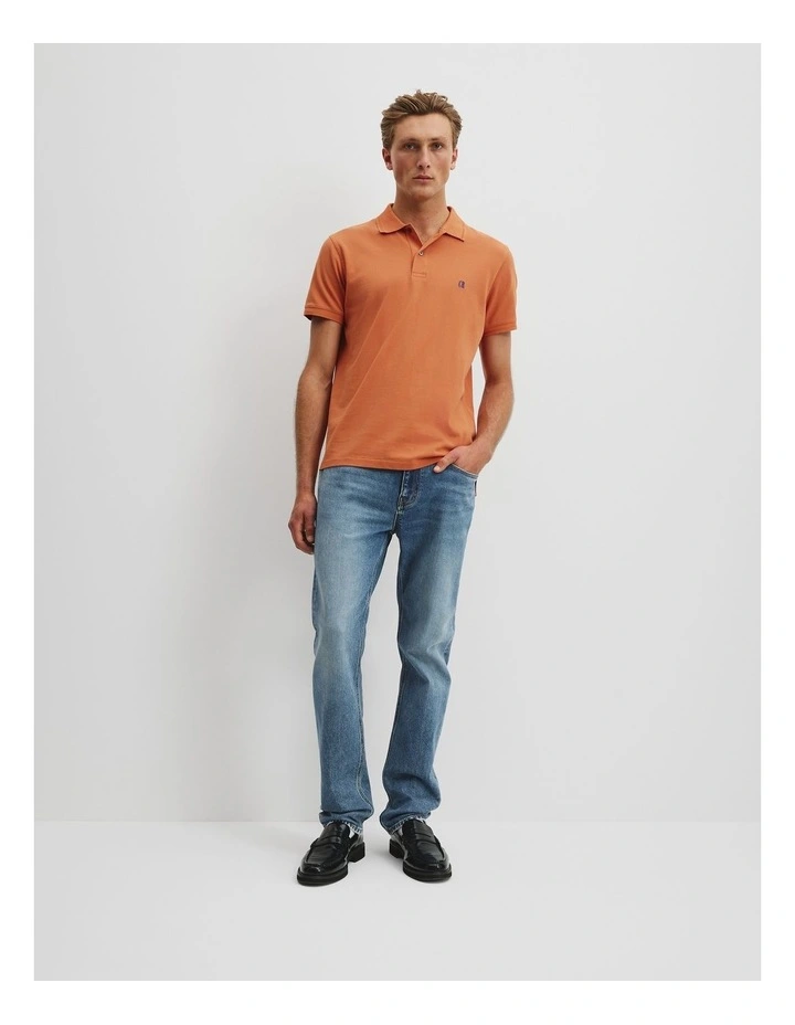 Australian Cotton Pique Polo in Marmalade image 3