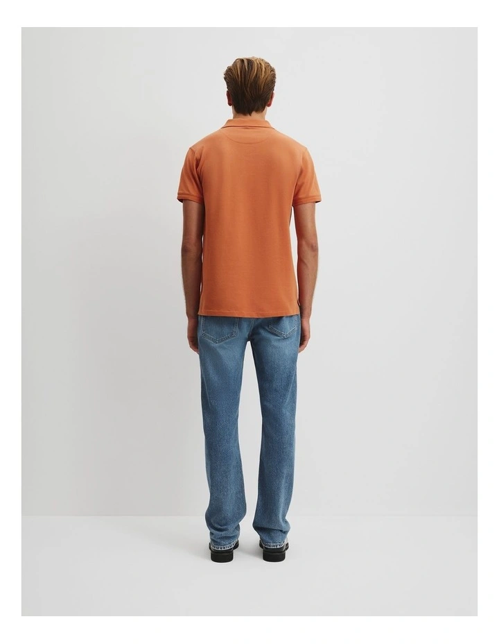 Australian Cotton Pique Polo in Marmalade image 4