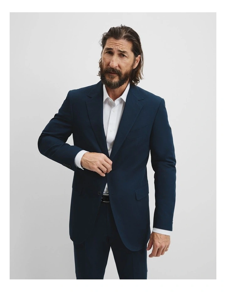 Regular Fit Cotton Jacket in Ink image 1