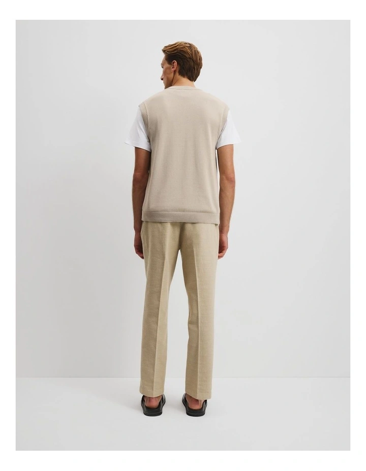 Australian Cotton V-Neck Knit Vest in Smoke image 4