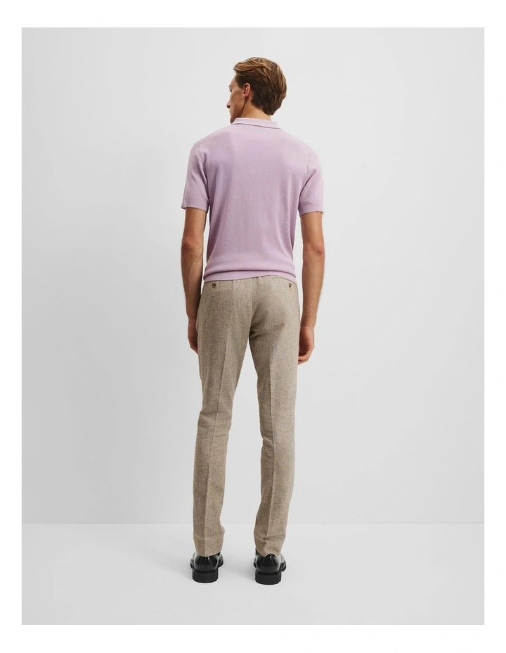 Verified Australian Merino Rib Button Polo in Heather image 4