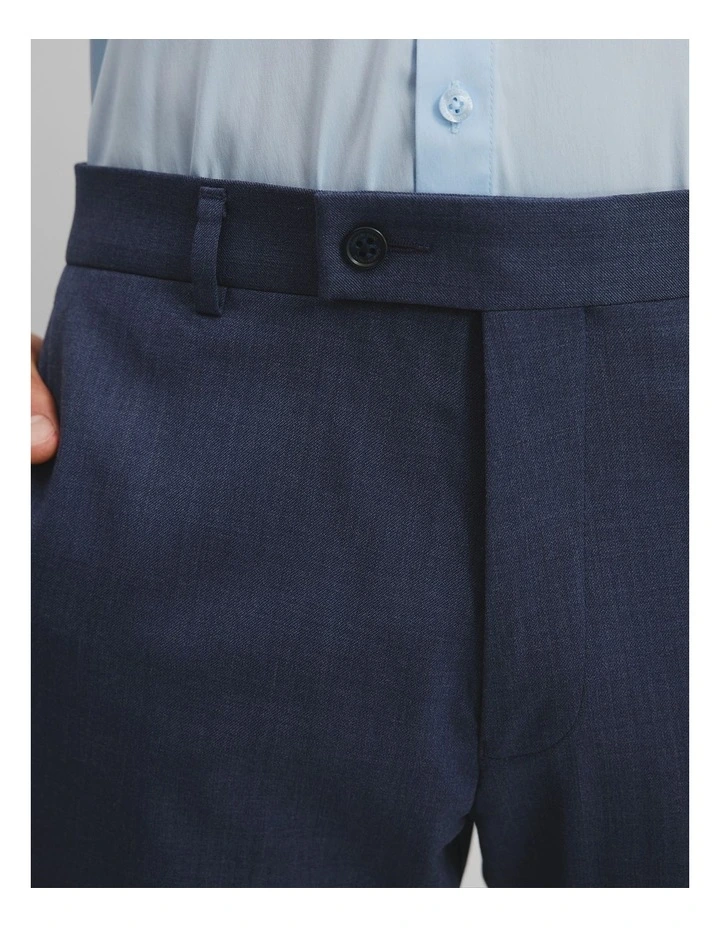 Regular Fit Italian-woven Wool Pant in Mid Blue image 3