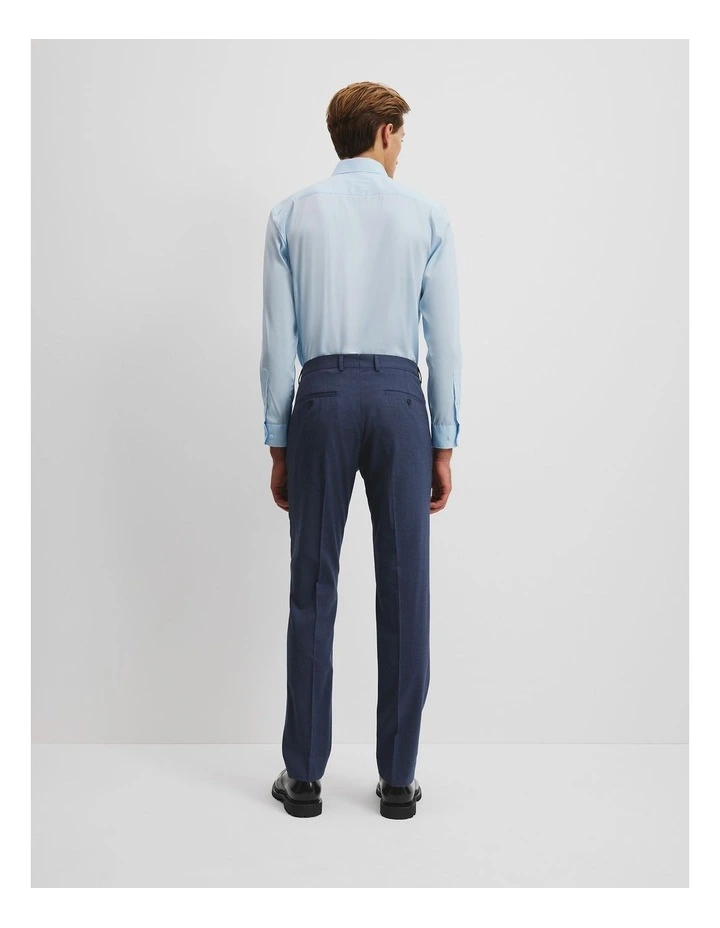 Regular Fit Italian-woven Wool Pant in Mid Blue image 5