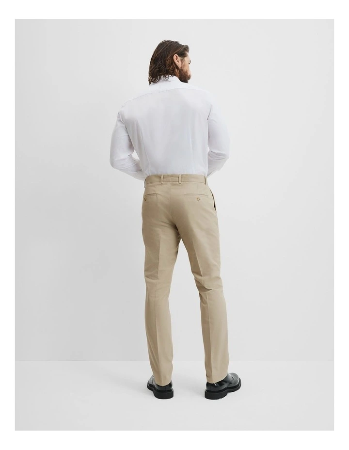 Cotton Pleat Pant in Taupe image 4