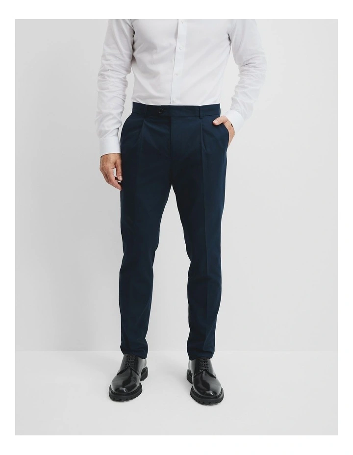 Cotton Pleat Pant in Ink image 2