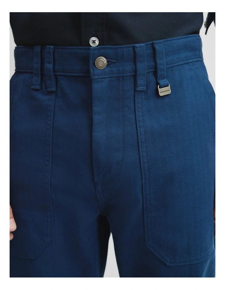Herringbone Carpenter Pant in Airforce Blue image 3