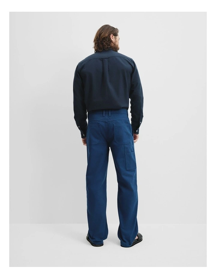 Herringbone Carpenter Pant in Airforce Blue image 4