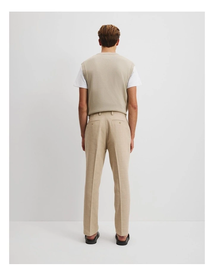Relaxed Fit Cotton Textured Pant in Sandalwood image 4