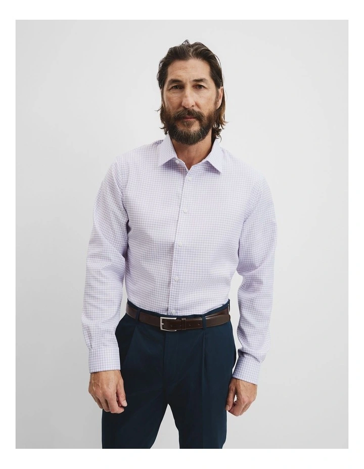 Regular Fit Check Travel Shirt in Heather image 1