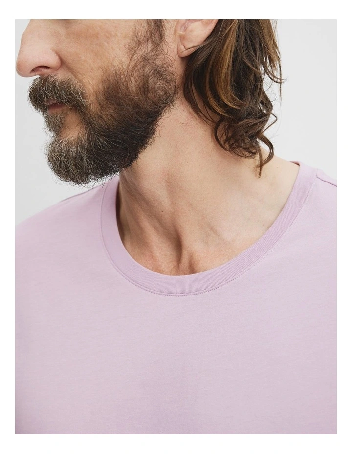 Pima Cotton Crew T-shirt in Wisteria image 3