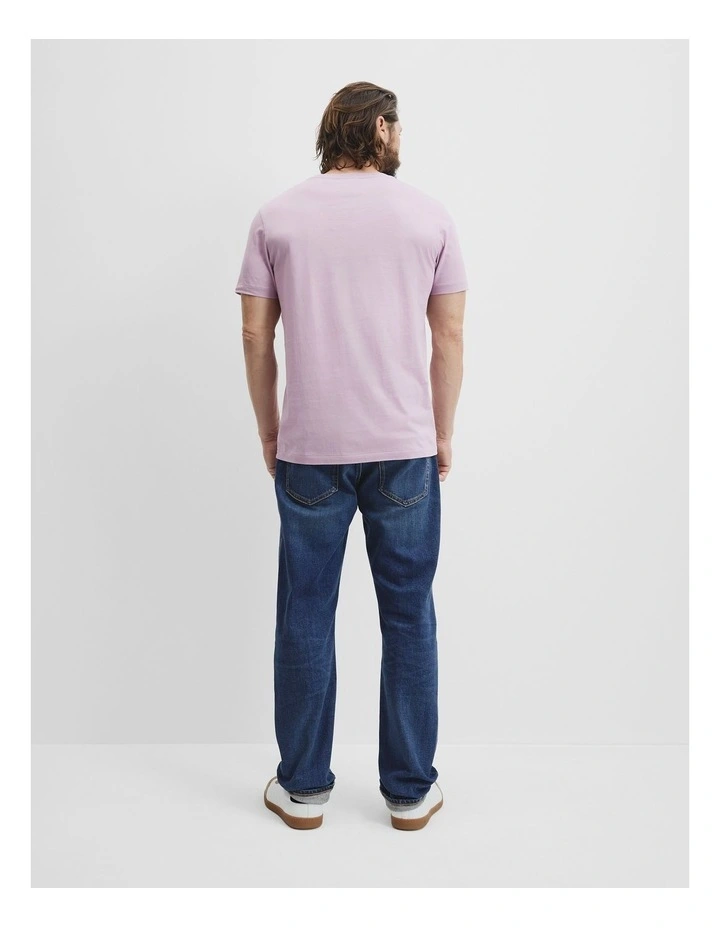 Pima Cotton Crew T-shirt in Wisteria image 4