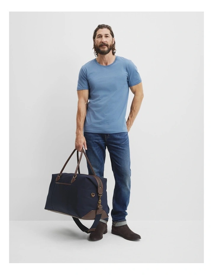 Pima Cotton Crew T-shirt in Denim Blue image 2