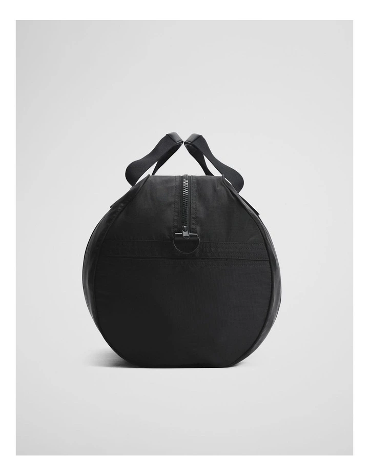 Textured Nylon Logo Tote in Black image 3