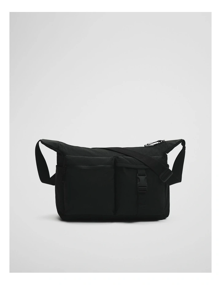 Nylon Sling Bag in Black image 1