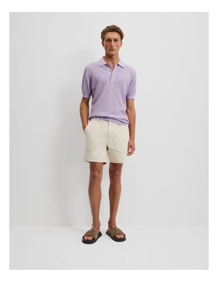 Australian Cotton Short Sleeve Waffle Knit in Wisteria image 3