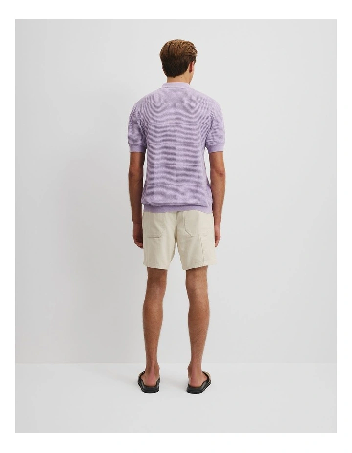 Australian Cotton Short Sleeve Waffle Knit in Wisteria image 4