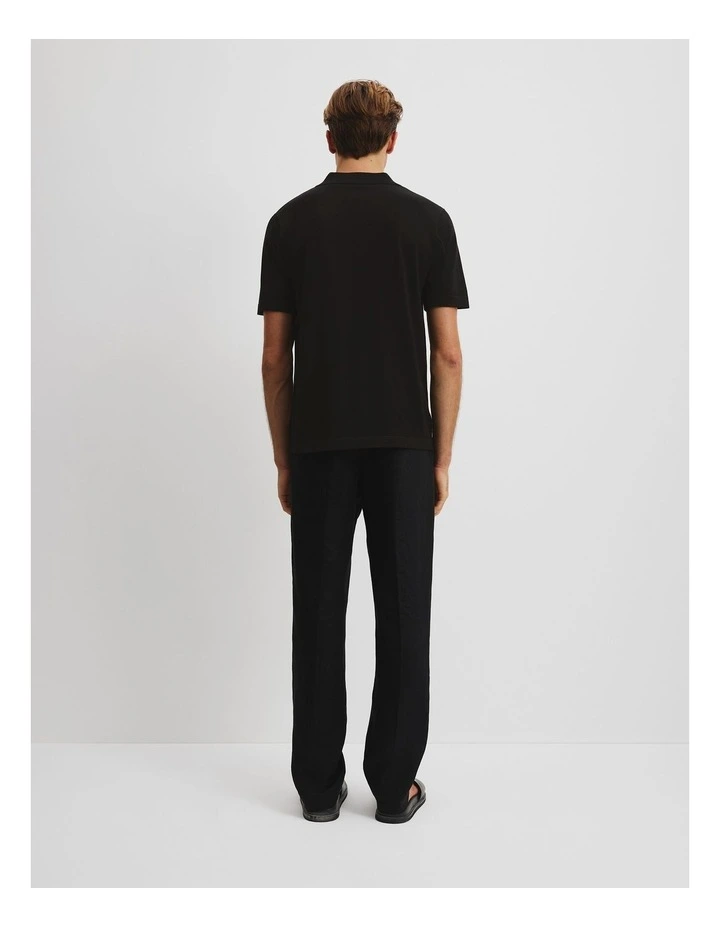 Cotton Silk Cotton Block Shirt in Black image 4
