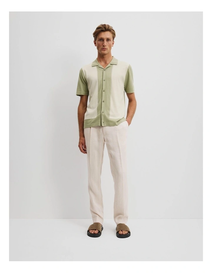 Cotton Silk Cotton Block Shirt in Pistachio image 3