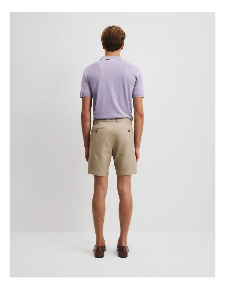 Tailored Cotton Linen Short in Mushroom image 4
