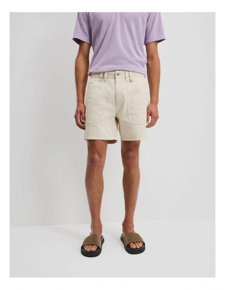 Utility Short in Ecru image 2