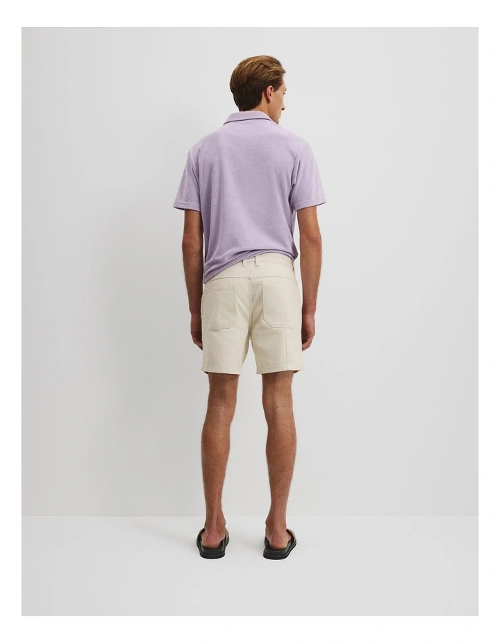 Utility Short in Ecru image 4