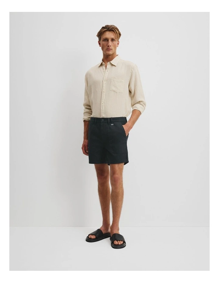 Utility Short in Washed Black image 1