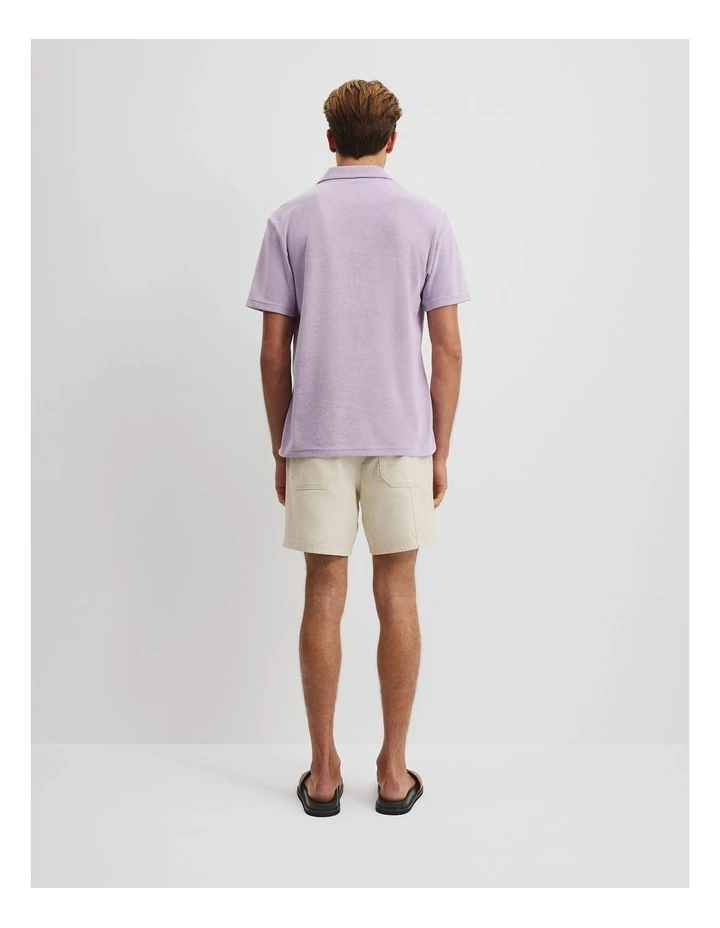 Australian Cotton Blend Terry Polo in Wisteria image 4