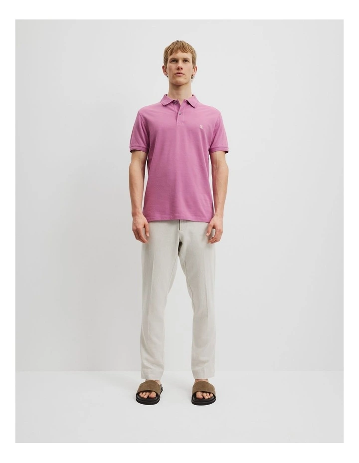 Australian Cotton Pique Polo in Mulberry image 2