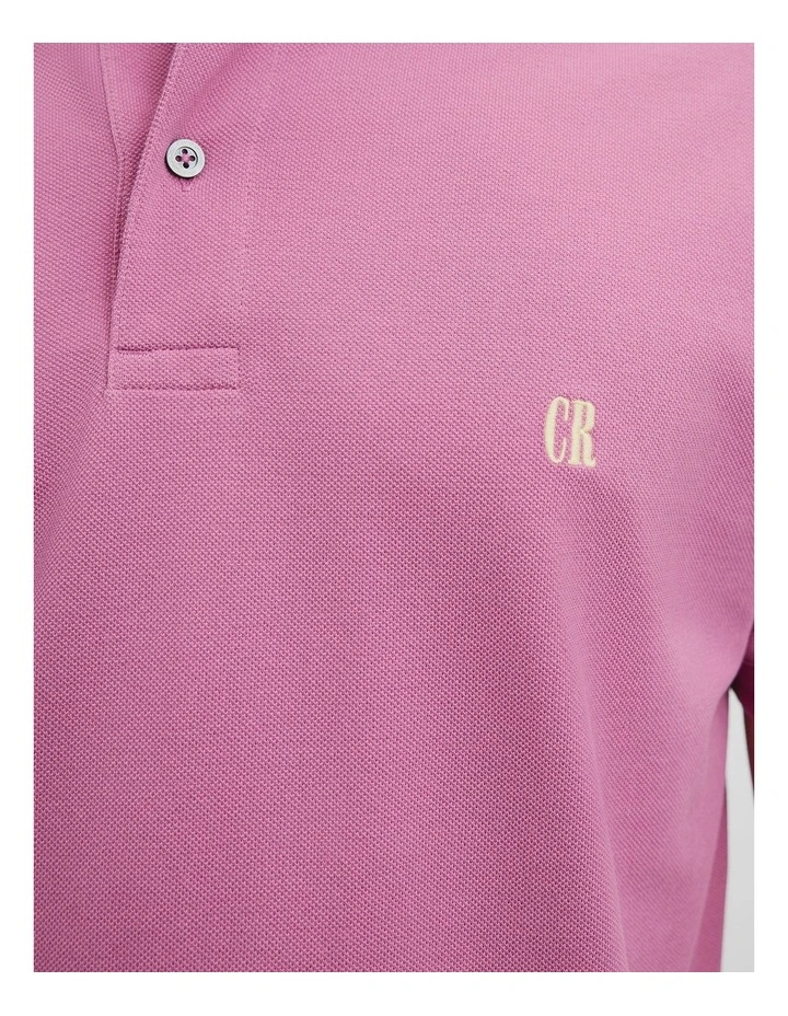 Australian Cotton Pique Polo in Mulberry image 3