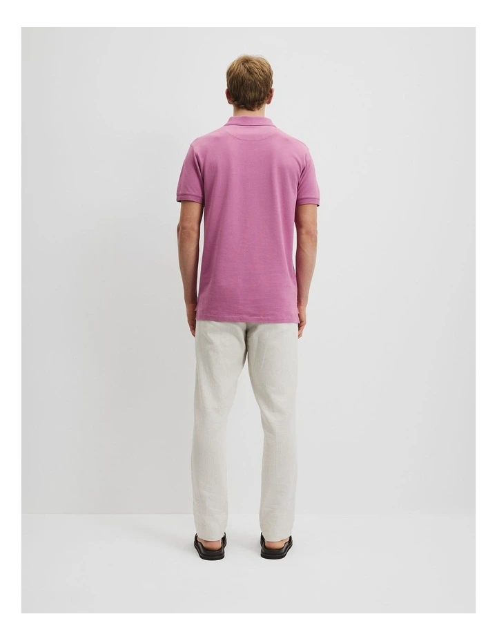 Australian Cotton Pique Polo in Mulberry image 4