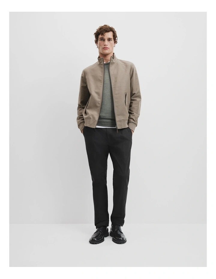 Moleskin Bomber in Mushroom image 1