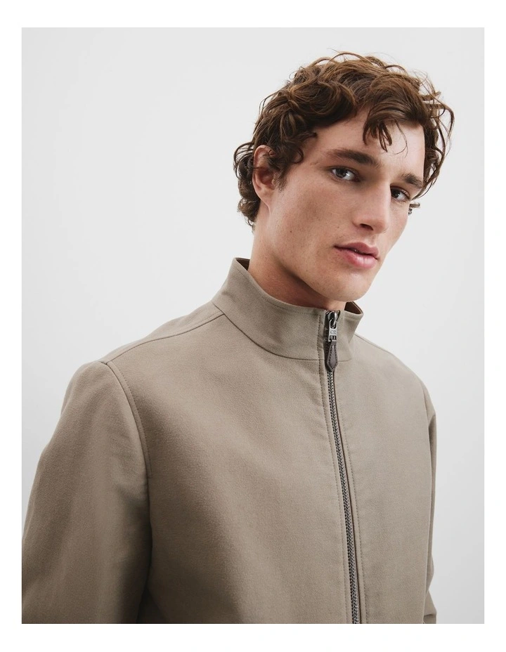 Moleskin Bomber in Mushroom image 3