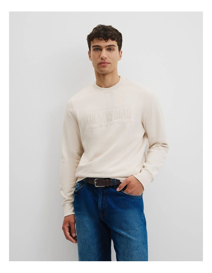 Australian Cotton Heritage Sweat in Ecru image 1