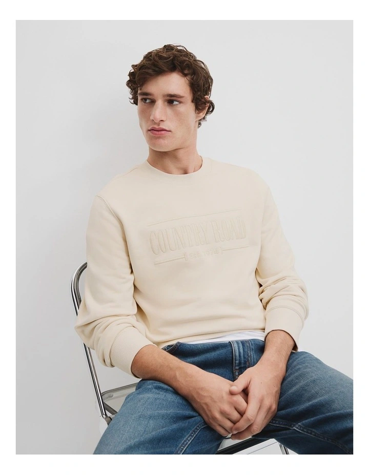 Verified Australian Cotton Heritage Sweat in Ecru image 1