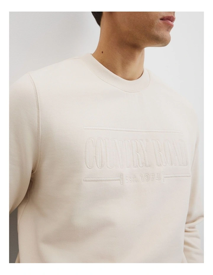 Australian Cotton Heritage Sweat in Ecru image 3