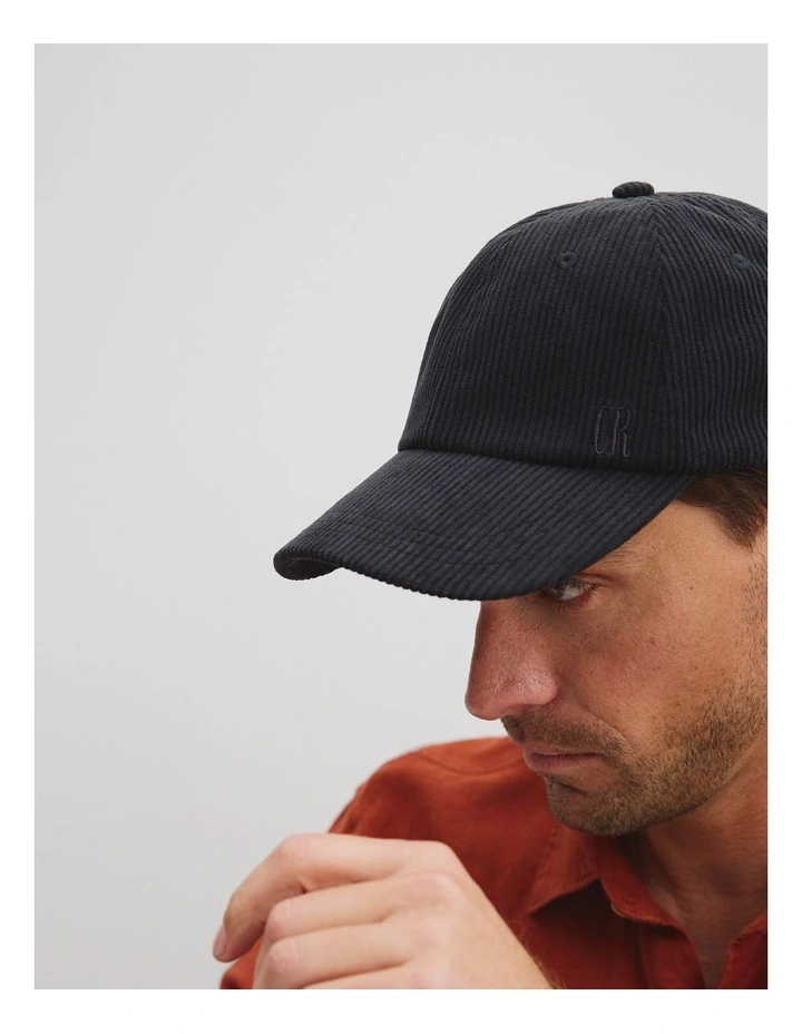 Corduroy Cap in Charcoal image 4