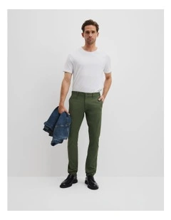 Australian Cotton Slim Fit Stretch Chino in Thyme