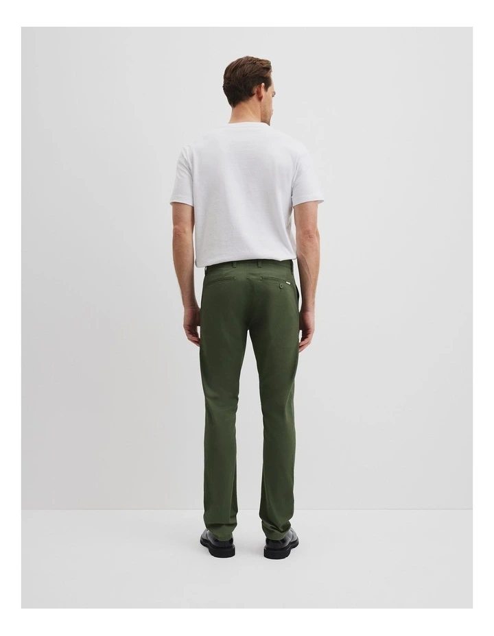 Australian Cotton Slim Fit Stretch Chino in Thyme image 4