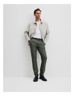 Linen Cotton Overshirt in Eucalyptus