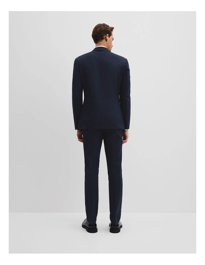 Slim Fit Cotton Stretch Jacket in Navy image 5